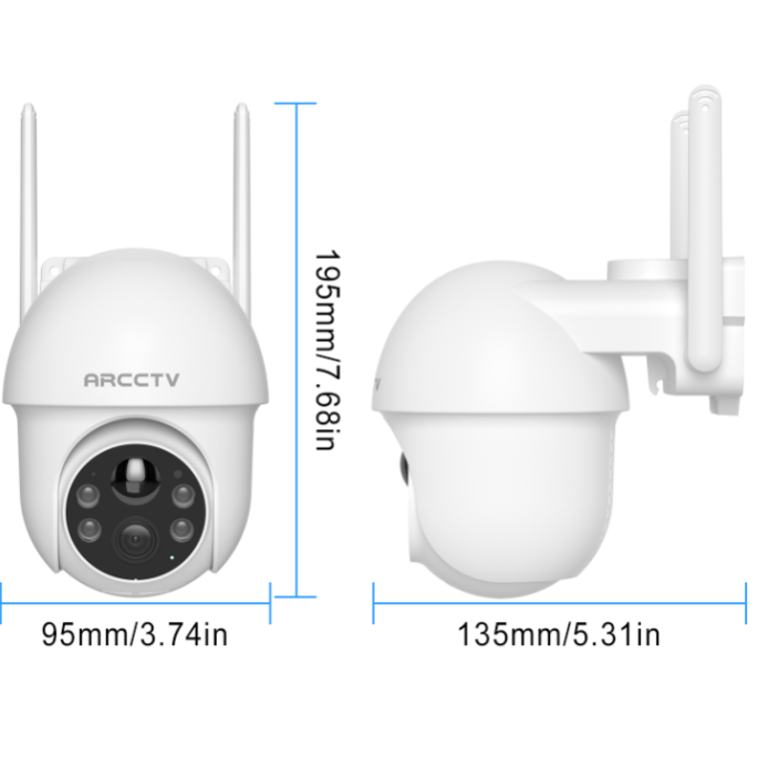 Caméra de surveillance sans fil WiFi extérieure solaire 4MP panoramique 360°, détection PIR, audio bidirectionnel-ZOOHI - 12