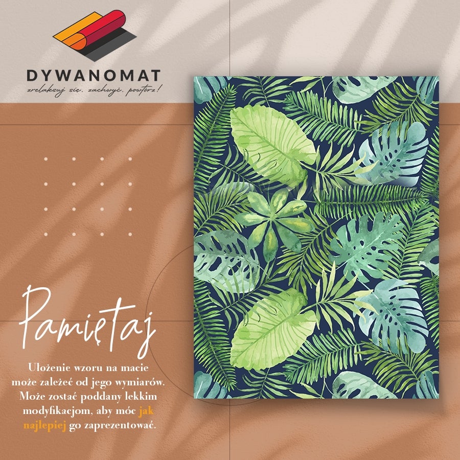 Mata winylowa tropikalne liście, dywan winylowy do salonu egzotyczny motyw 60x90 cm – Tulup - 3