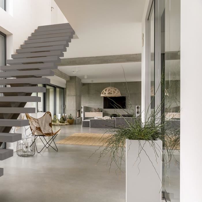 Ripolin Peinture Pour Sol Interieur + Exterieur - Gris Beton Ral 7015 Satin, 2,5l - 4