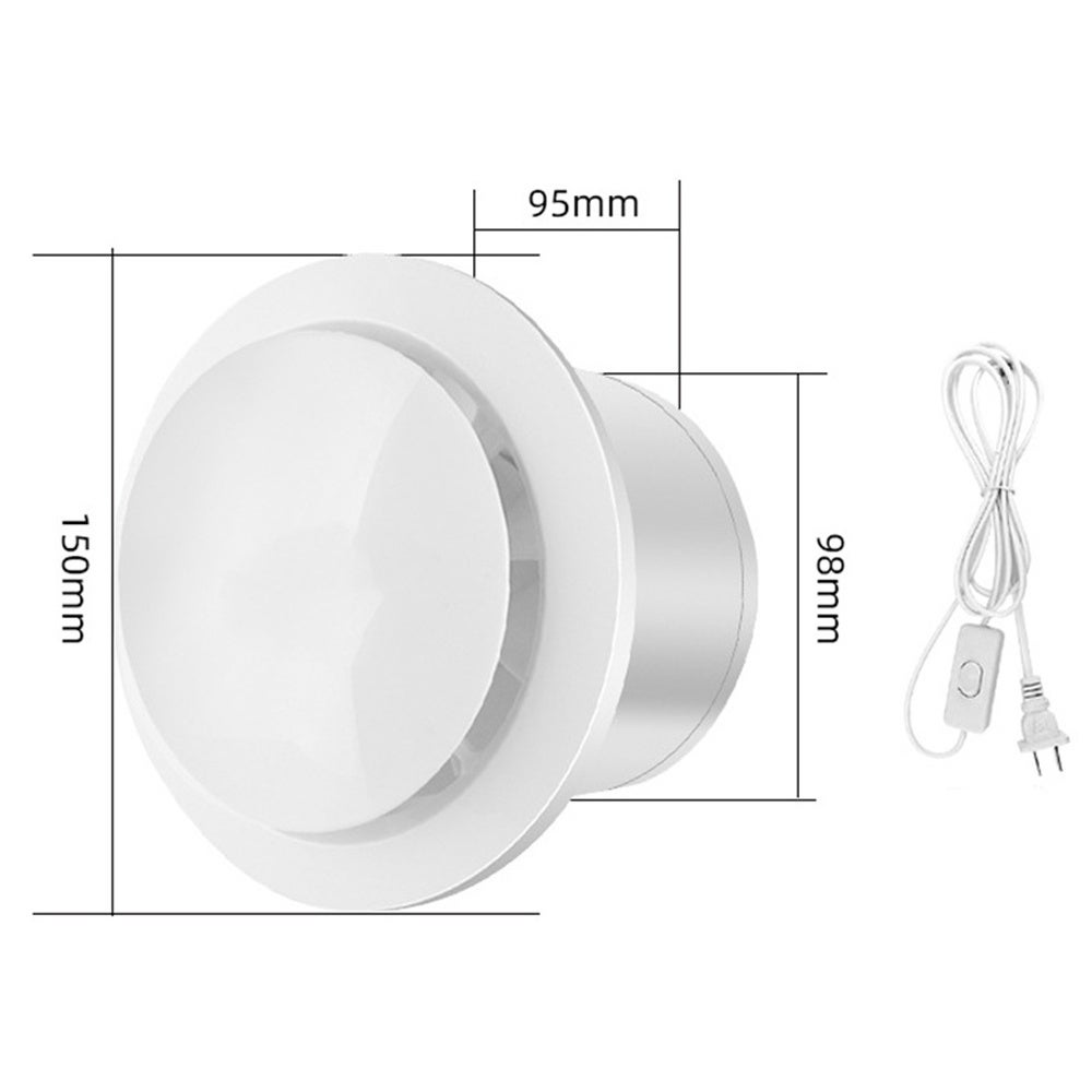 100mm Extracteur d'air 130m³/h 10W, avec Clapet Anti-Retour Ventilateur d'extraction à fort débit d'air, Économe en énergie (4 inch) - 6