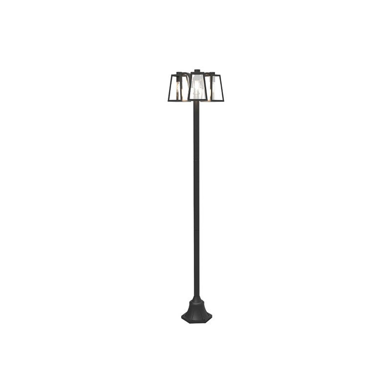 Latarnia ogrodowa Fia czarno-biała 3xE27x40W IP44 wym: 186,8 x 42,4 x 42,4 cm aluminium Lutec