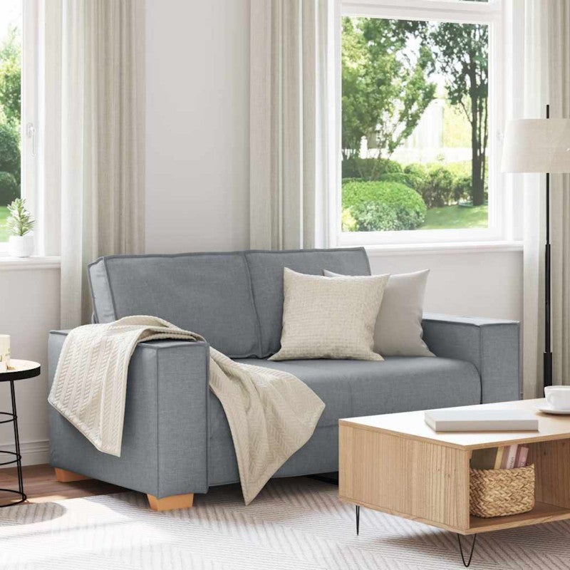 Divano a posti Grigio chiaro 120 cm in tessuto vidaXL Leroy Merlin