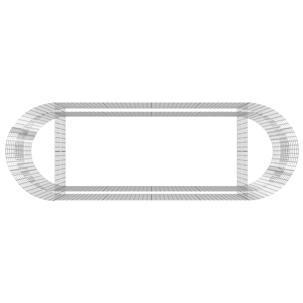 Maison Exclusive - Gabbione con Letto Rialzato in Ferro Zincato 300x100x100 cm - 6