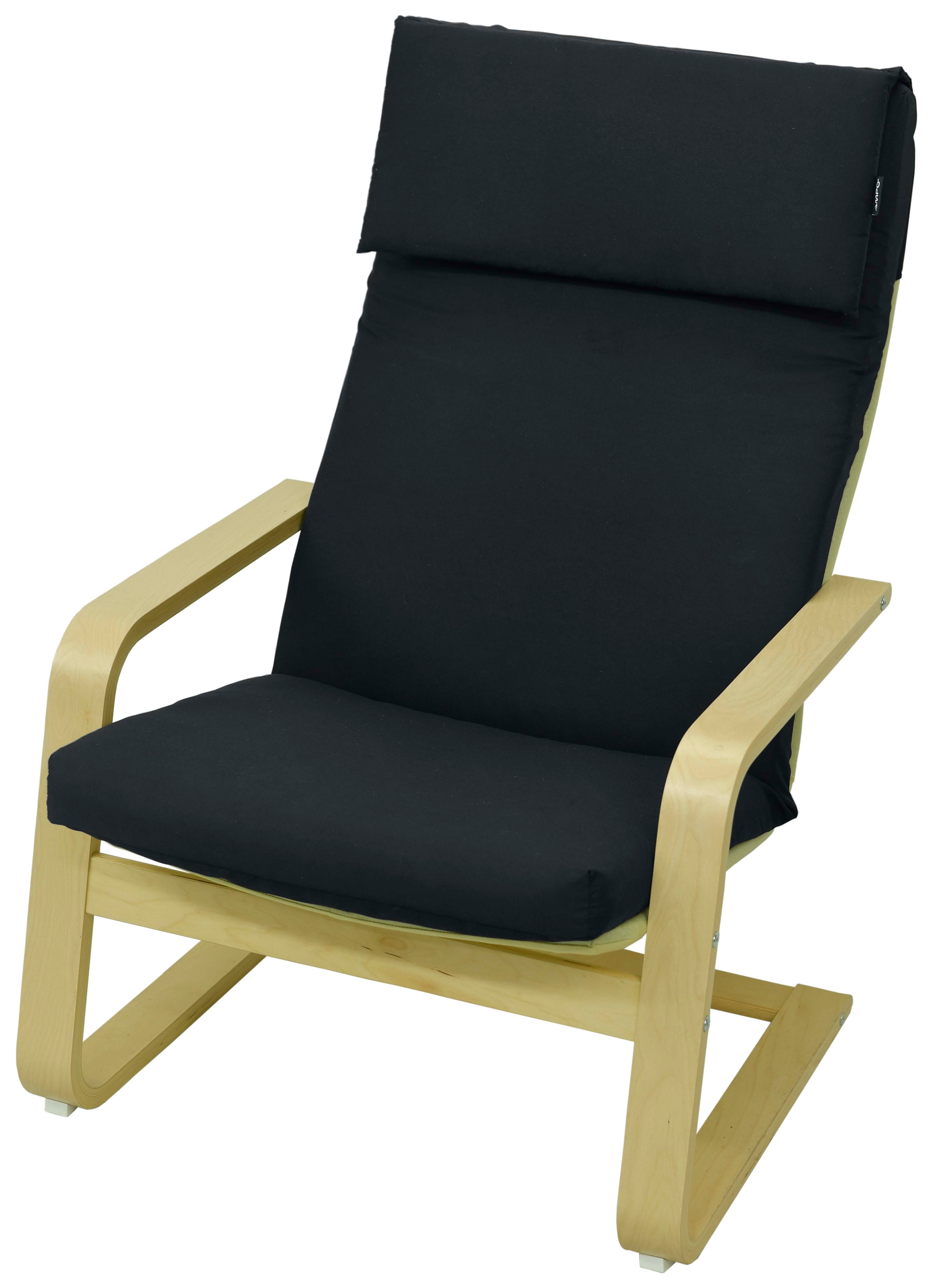 Poduszka na fotel drewniany Poang Pello krzesło AMPO czarny 1 szt.