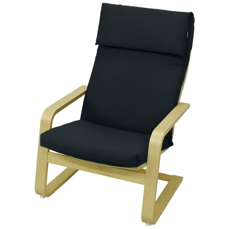 Poduszka na fotel drewniany Poang Pello krzesło AMPO czarny 1 szt.