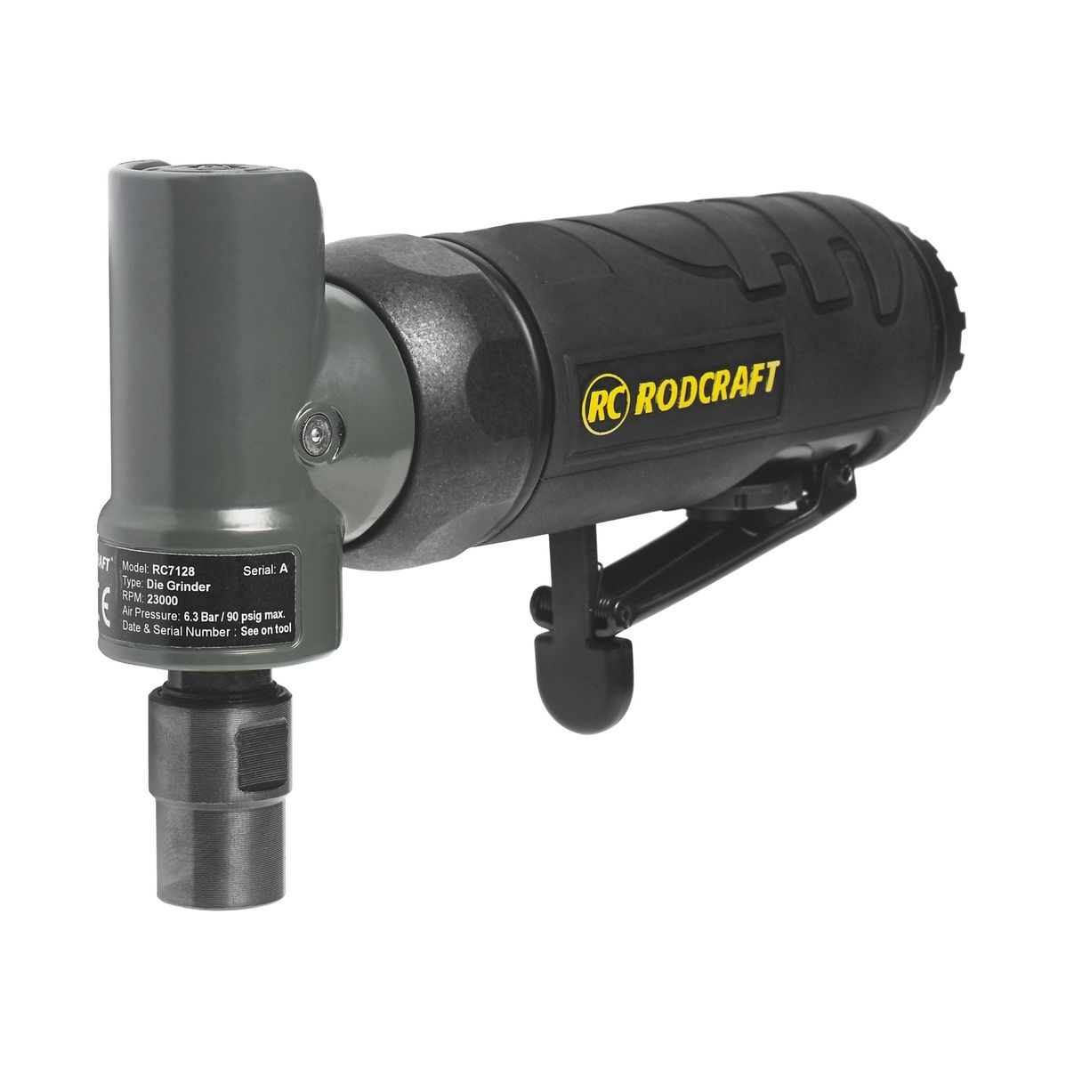 Rodcraft Rodcraft RC7128 Compressed Air Rod Grinder - Angled Shape, Collet 6 mm ...