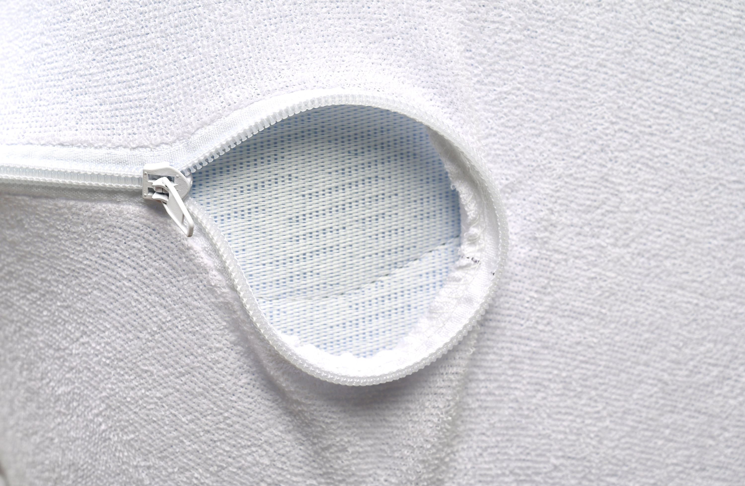 Housse de matelas Rizo Élastique en coton blanc pour lit de 135 cm - 3