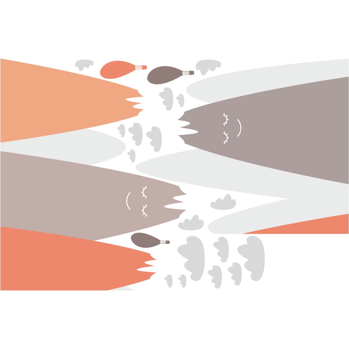 Vinilo niño escandinavo de montaña ursilka - adhesivo de pared - revestimiento sticker mural decorativo - 100x150cm - 4