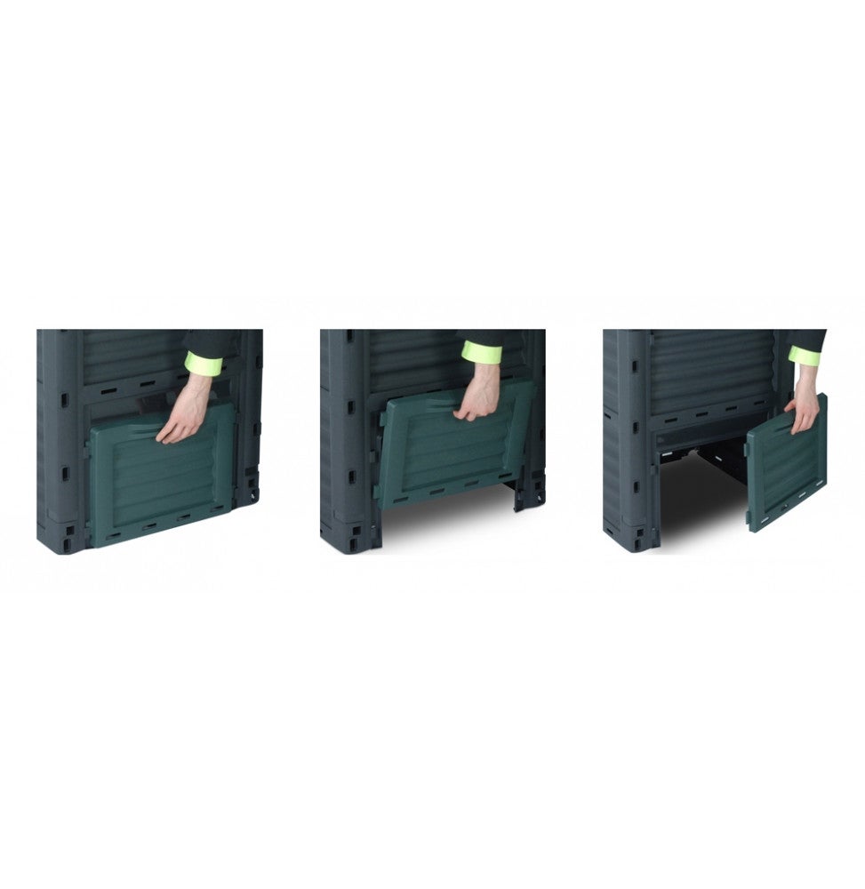 CAIXA DE COMPOSTAGEM 300 l COR PRETA 61x61x83cm - 3