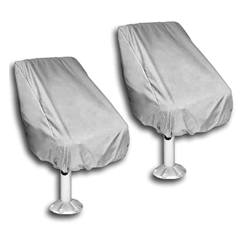 Zestaw 2 pokrowców na siedzenia łodzi, wodoodporne pokrowce na siedzenia kapitana łodzi pontonowej, ochraniacze na krzesła