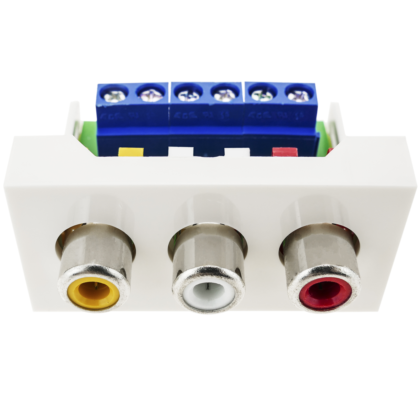Module 45x22 5mm audio et vidéo 3xRCA - 3