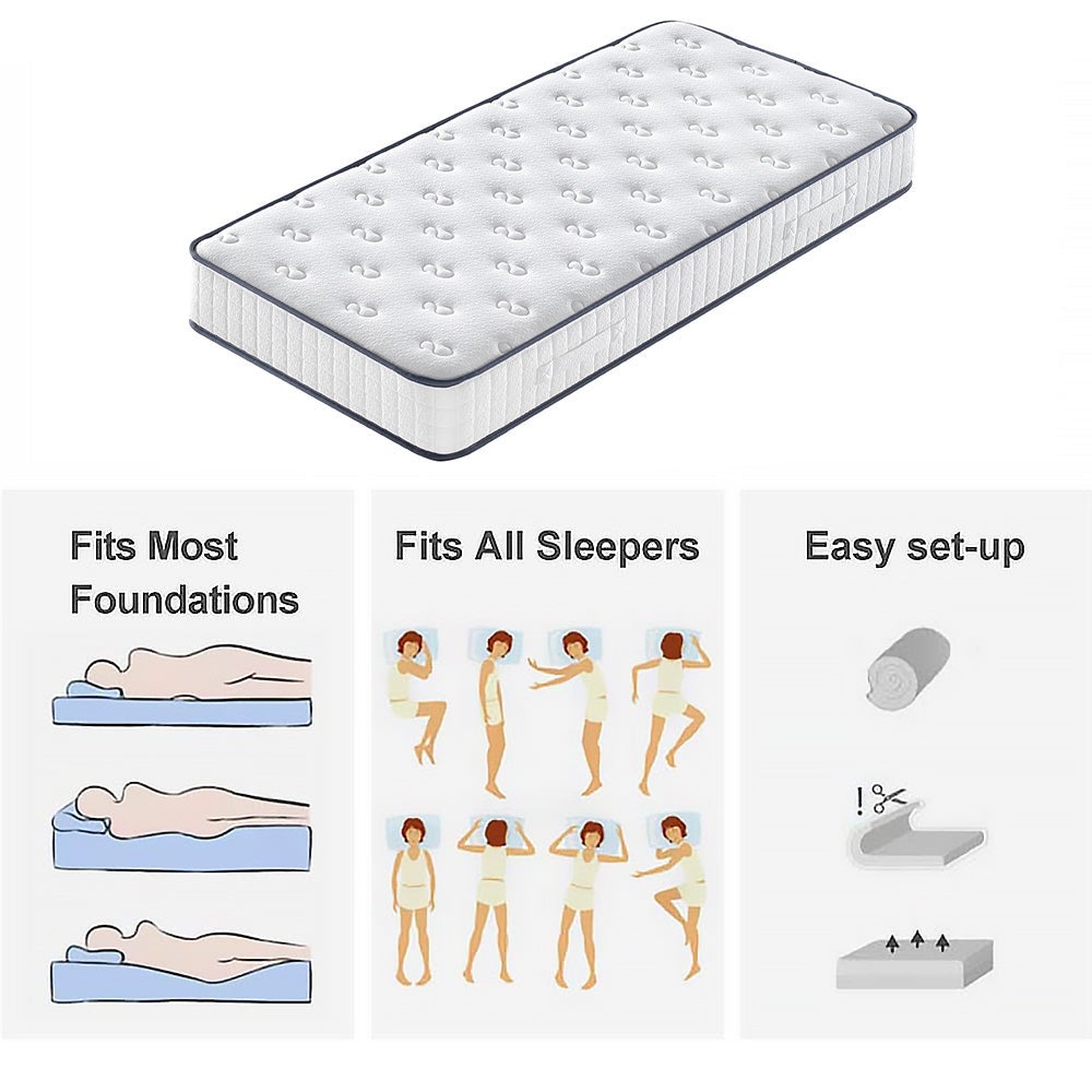 Teeno Matelas mousse 90x200cm, mousse Confort ferme Epaisseur 22 cm - 6