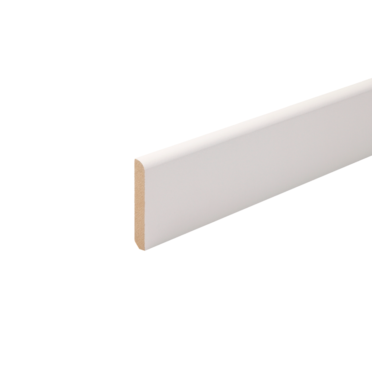 Lot de 5 Plinthes Arrondies MDF Prépeint Blanc, L. 2,44 m x l. 11,8 cm x Ep. 1,2 cm - 2