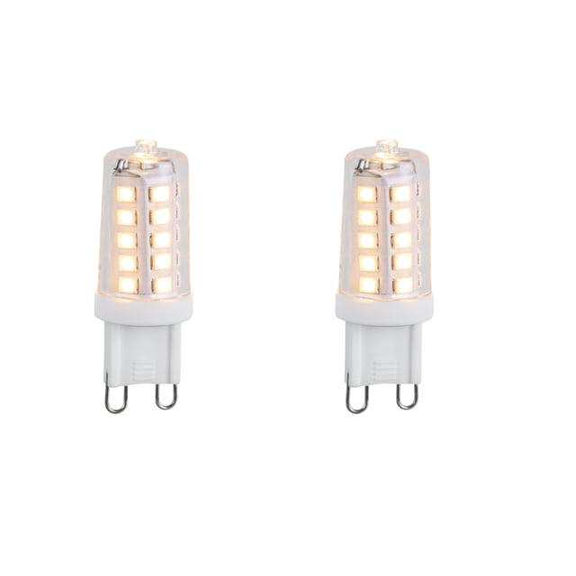 Lot de 2 ampoules LED G9 à intensité variable 3 niveaux 3W 250lm 2700K