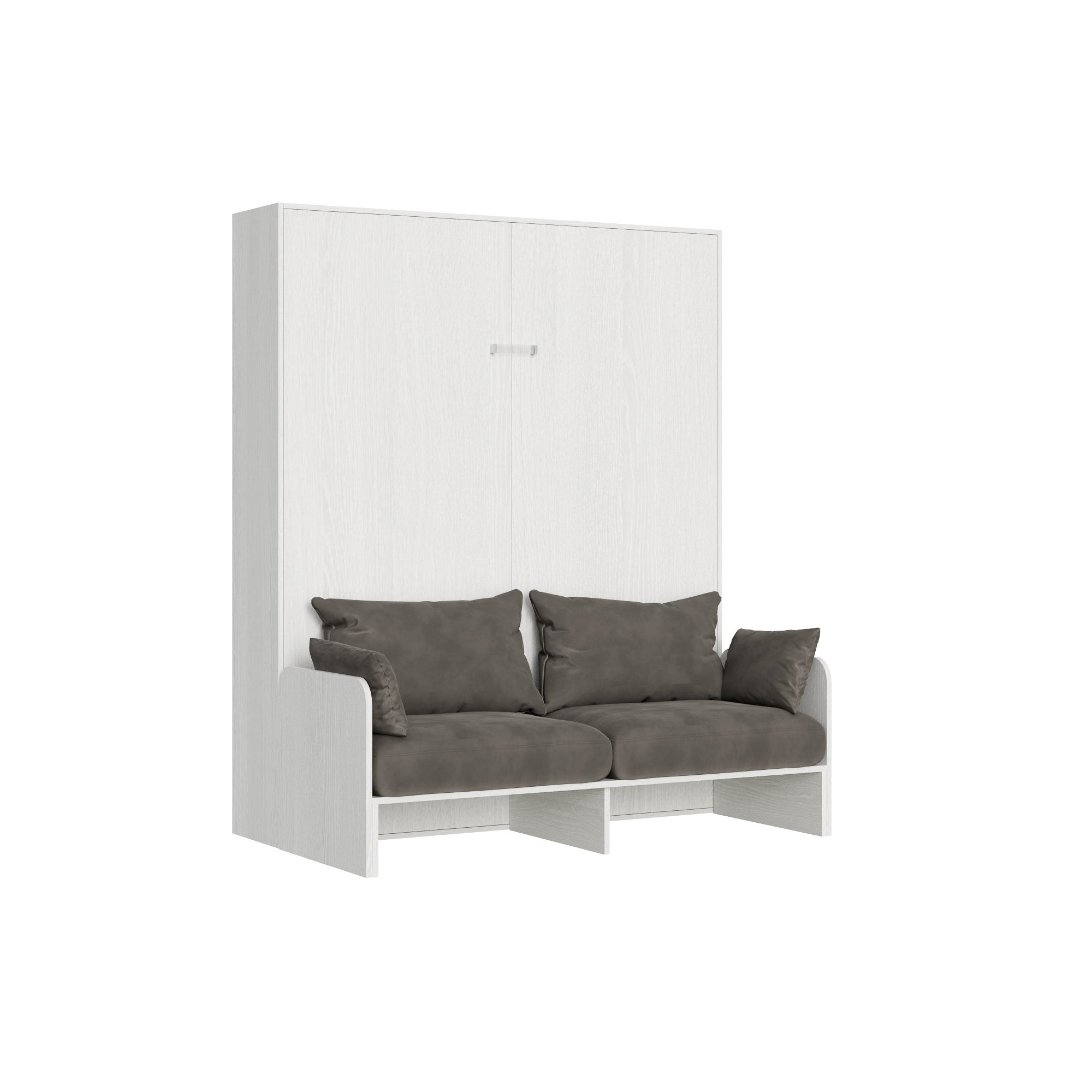 Kentaro Sofa łóżko podwójne z pionowym mechanizmem rozkładania, biały jesion
