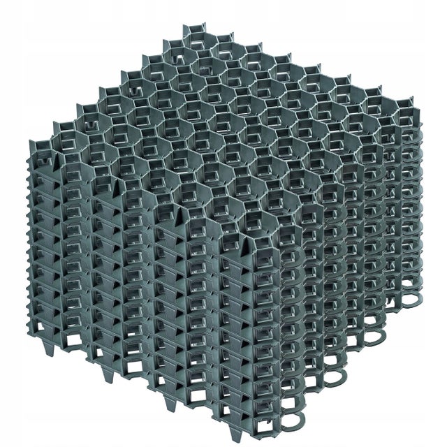 KADAX Dalles Stabilisatrices en Plastique 50 cm, Stabilisateurs de Gravier, Dalles à Engazonner pour Jardins, Grilles de Gazon (Vert, Lot de 10)