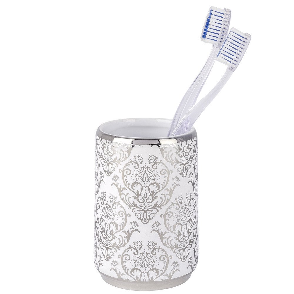 Verre à Dents En Acier Inoxydable Satiné – Design Moderne Nova – Ø 7,5 X 9 Cm – Pour Salle De Bain