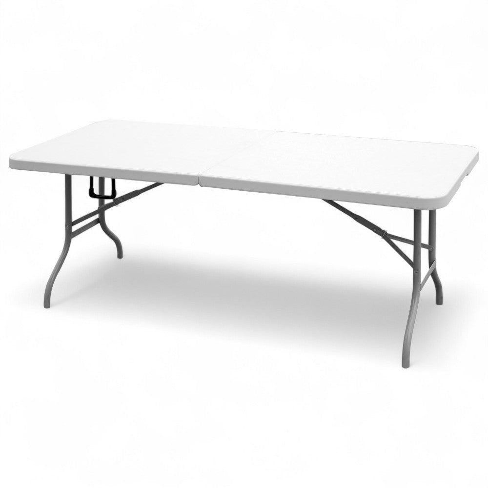 Table Pliante 180x75xH74 Cm Camping Blanc | Leroy Merlin