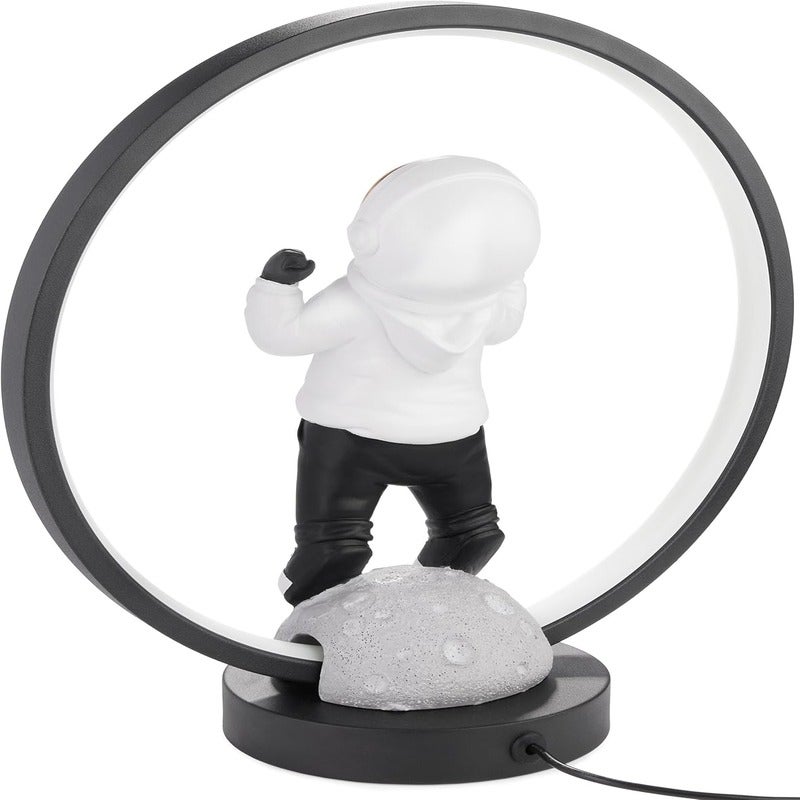 Astronaut table lamp, 33 cm, with LED ring, indirect light and USB-C ...