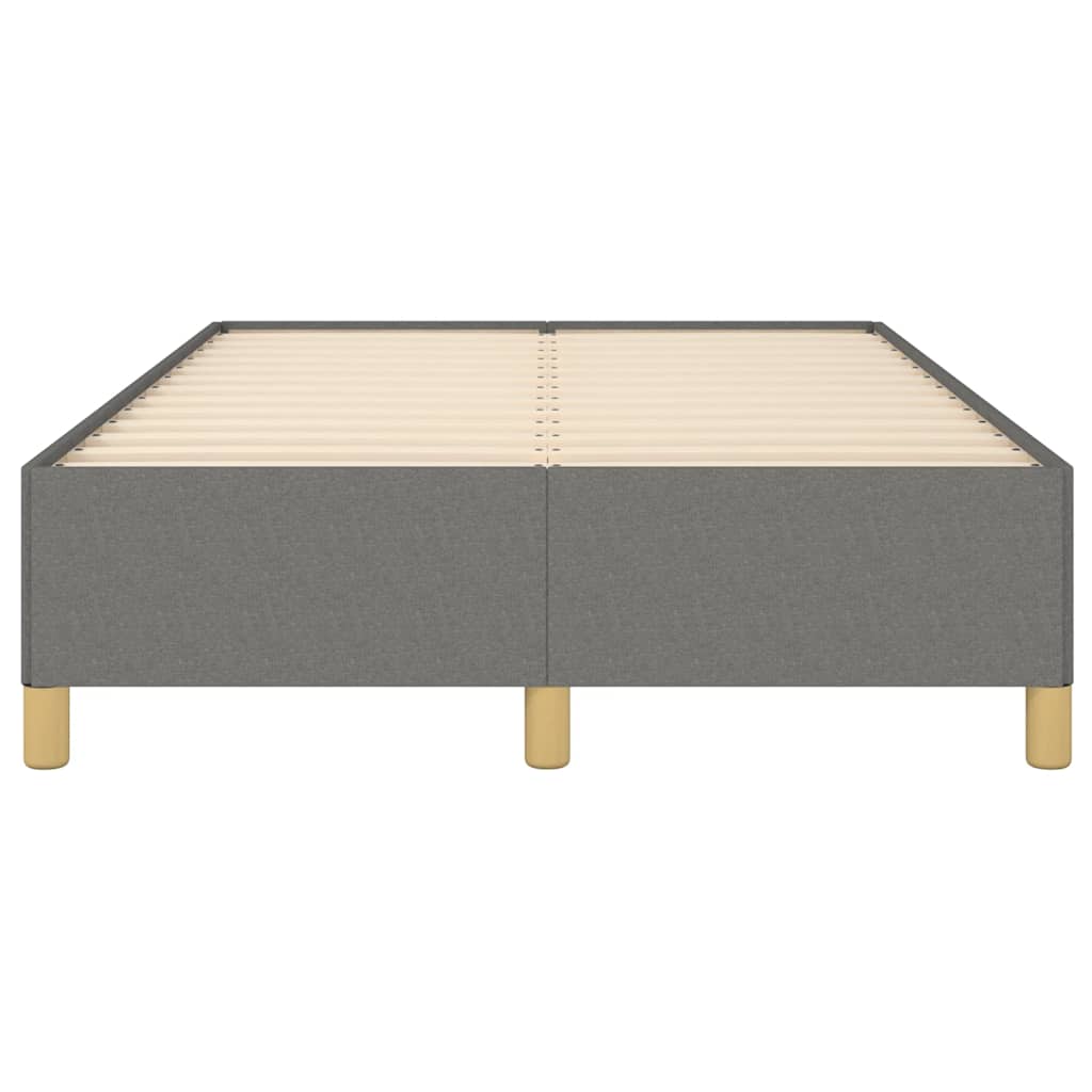Cadre de lit sans matelas gris foncé 120 x 190 cm tissu - 5