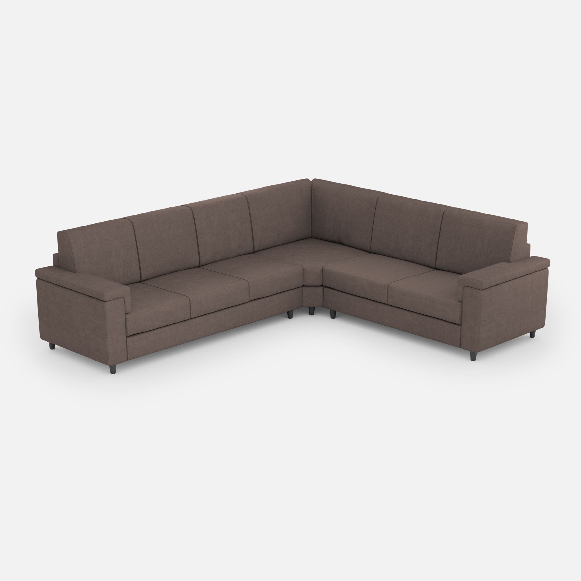 Sofá marrak de 3 plazas (tres plazas de 60 cm) + rincón + sofá mediano de 2 plazas (dos plazas de 70 cm) dimensiones exteriores l.286x246 color topo