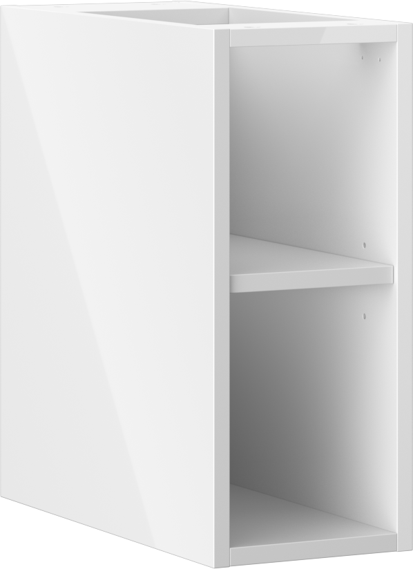 Mexen Box-A szafka otwarta z półką 20 cm, biała połysk - 91AX2-0200-470-0-00