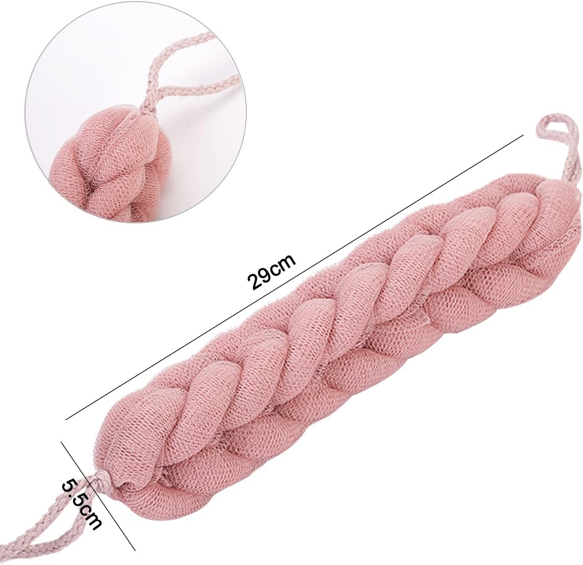 Zestaw 3 gąbek peelingujących z luffy, miękkie i cienkie, siateczkowe, do kąpieli, długotrwałe kolory, trwała szczotka do kąpieli, unisex - 2