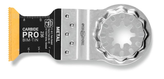 Fein - Lame de scie E-cut carbure avec revêtement TiN Starlock 45x32mm - Pack de 3 - 63502236220