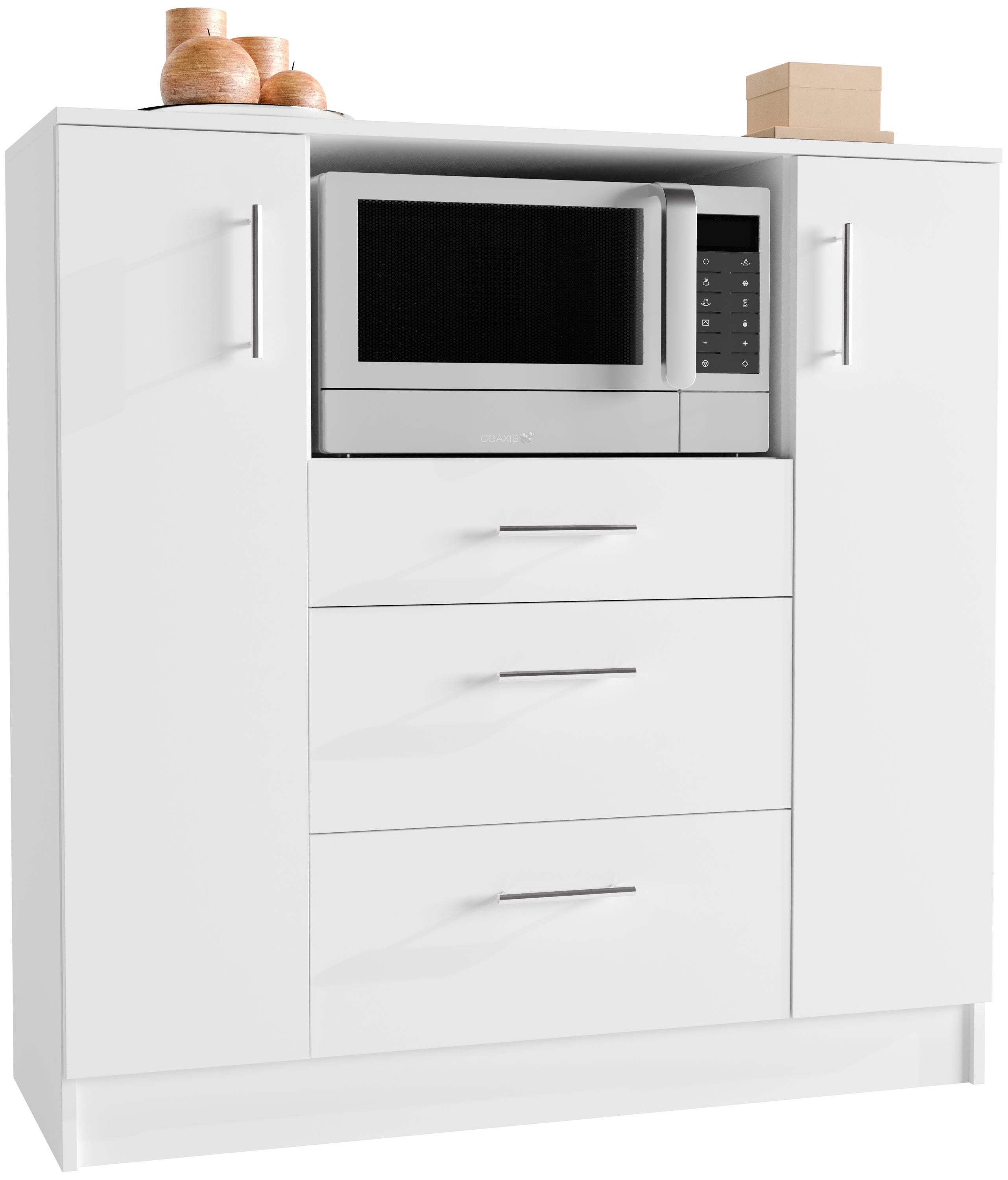 VCM Meble kuchenne niższa szafka Esilo Biały H. 110 x B. 109 x T. 40 cm