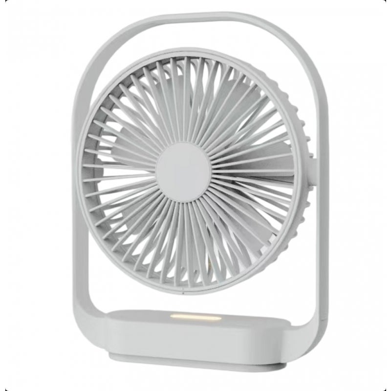 Wentylator biurkowy z 4 prędkościami, wentylator USB, mały cichy wentylator, obracający się o 330°, akumulatorowy wentylator biurkowy