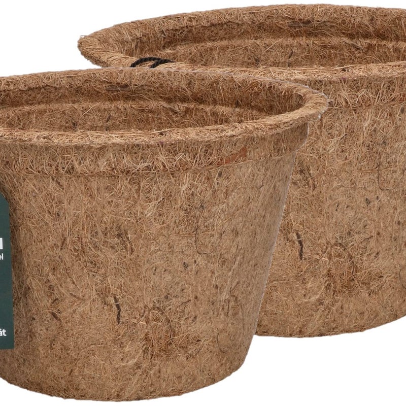 Naturalna doniczka kokosowa 21,5 wkład włókno 2szt - KOTARBAU
