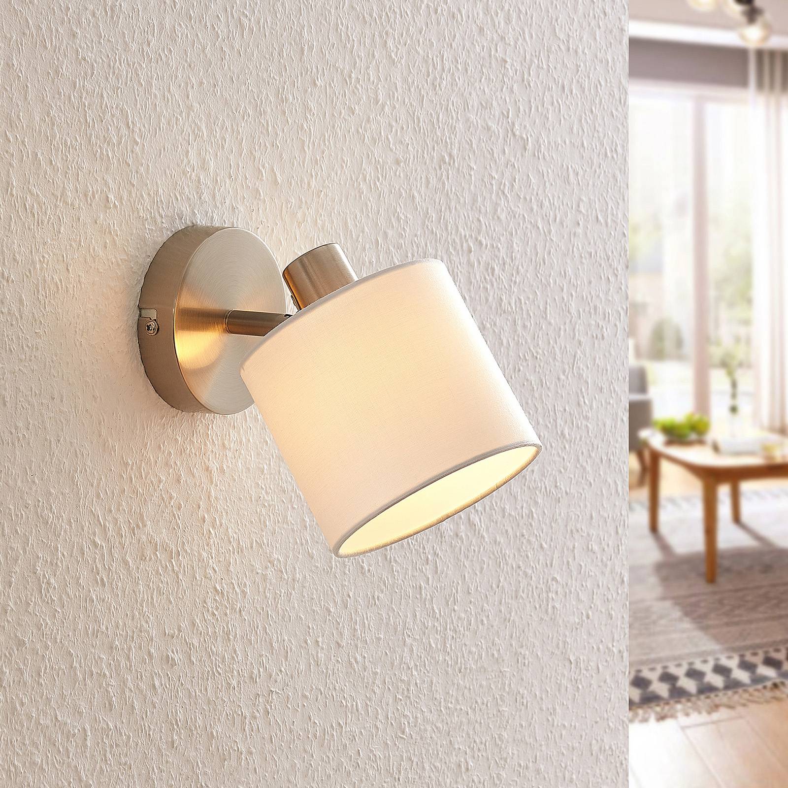 Lindby Stannis applique murale avec textile, nickel mat, Applique, Lampe Murale, Eclairage, Luminaire Mural - 3