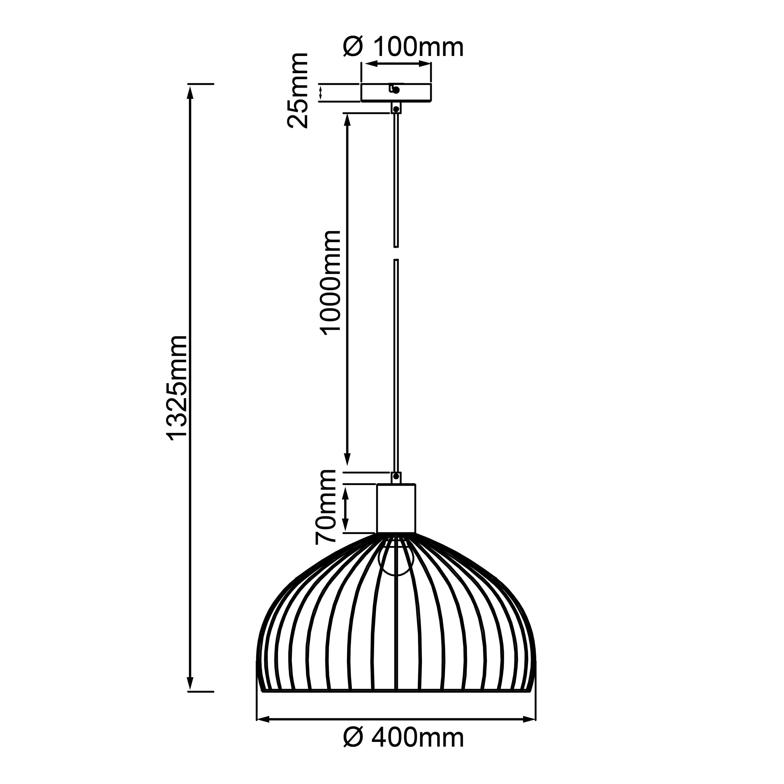 Brilliant Lampa wisząca Erena 38cm jasnoróżowy metal/drewno 1x A60, E27, 60 W, pasuje do zwykłej żarówki (brak w zestawie) - 6