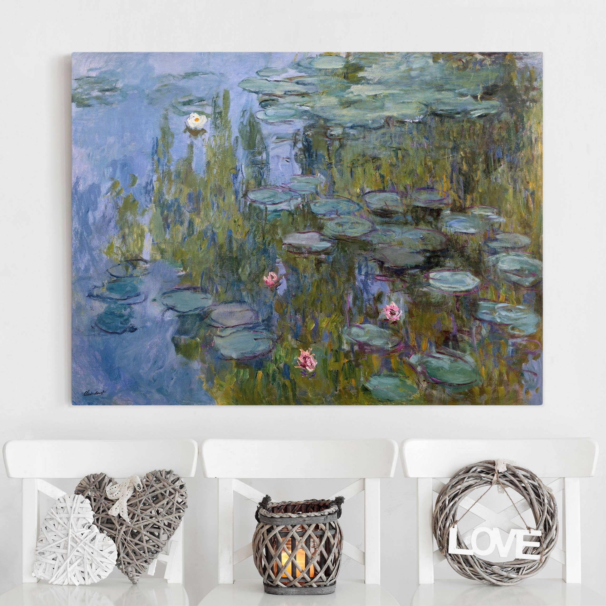 Lienzo cuadro en lienzo bastidor impresion en lienzo morado claude monet pintura artista 164 dormitorio salón pasillo comedor 40 x 30 cm