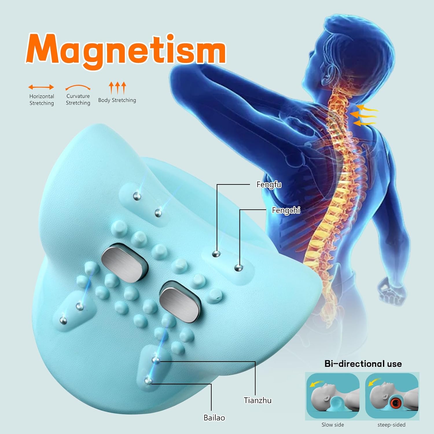 Masseur Cervical Sans Fil - Appareil de Massage Cervicales et Cou avec Chauffage - 6 Vitesses Ajustables & 3 Modes pour Relaxation et Soulagement - 5