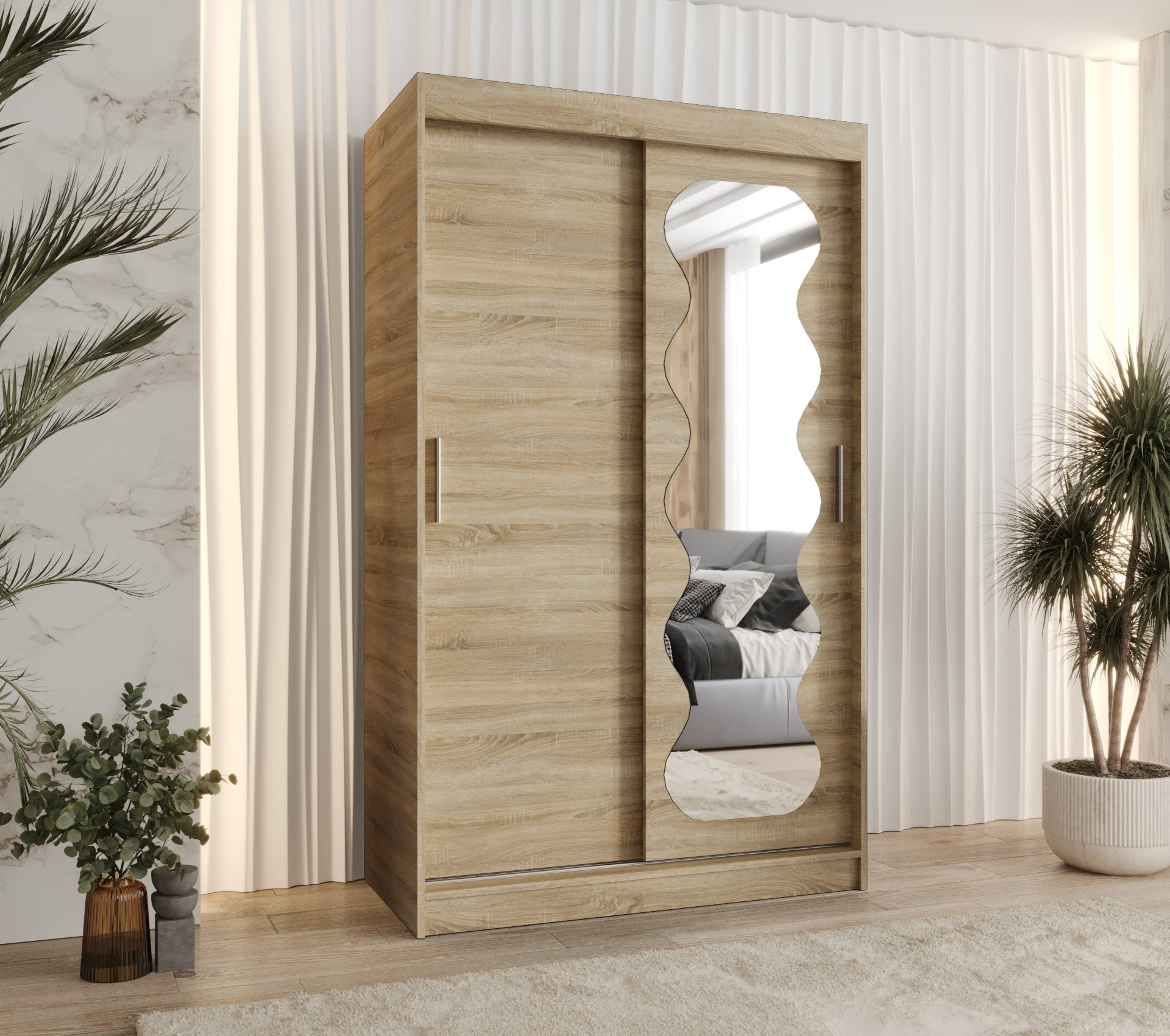 Szafa przesuwna garderoba SPOTI 120 x 62 x 200 cm Sonoma - 2