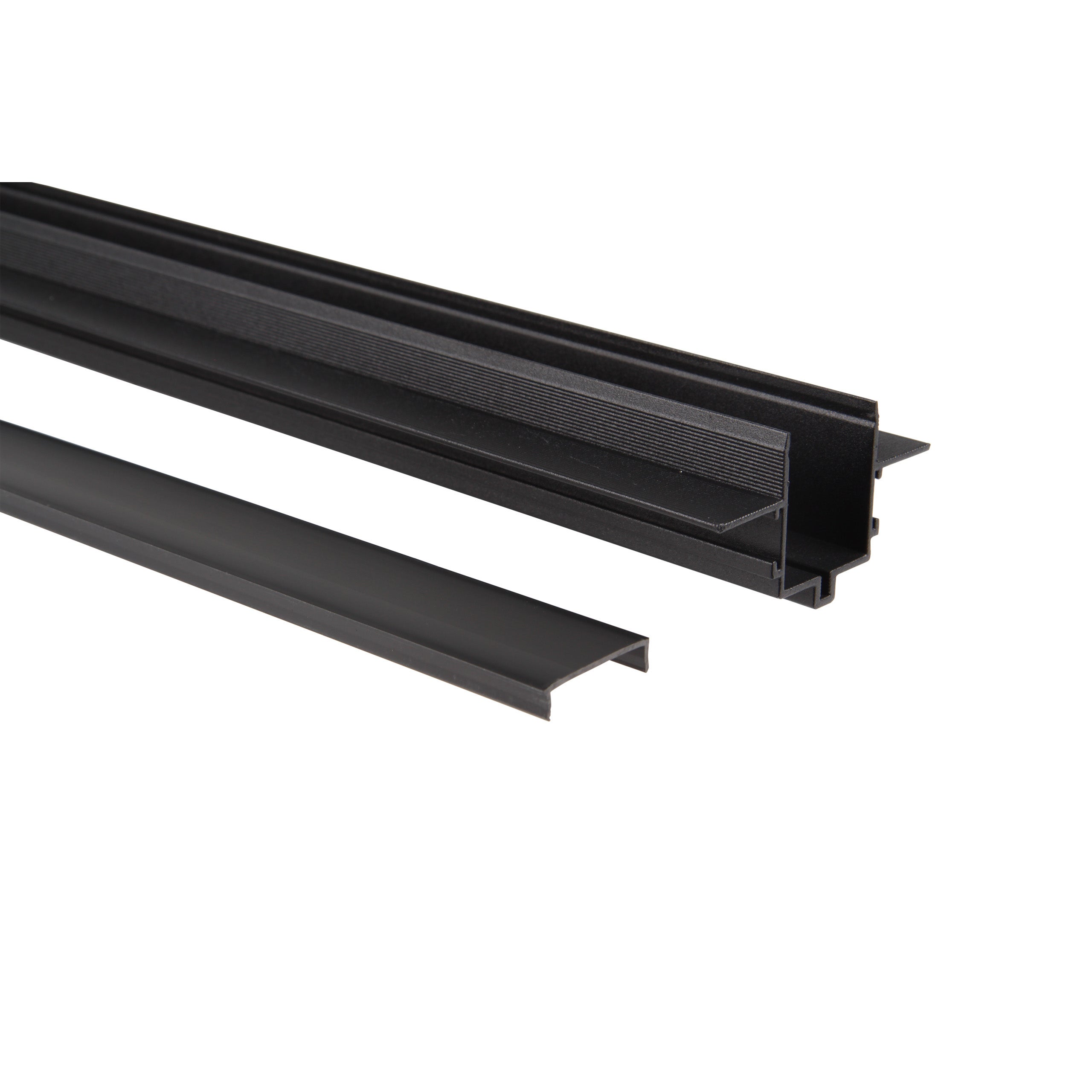 Profil do szynoprzewodu Luxo 48V 1m IP20 podtynkowy czarny mat aluminium MasterLED