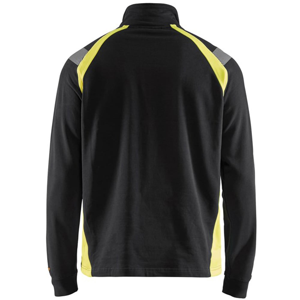 Sweat haute visibilité Blaklader col camionneur Noir / Jaune S - 4