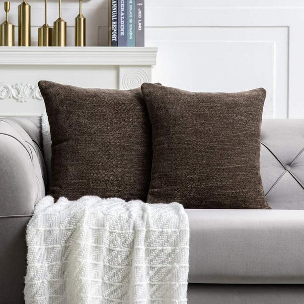 ANABPRMA Lot De 2 Housses De Coussin Décoratives Aspect Lin De Ferme