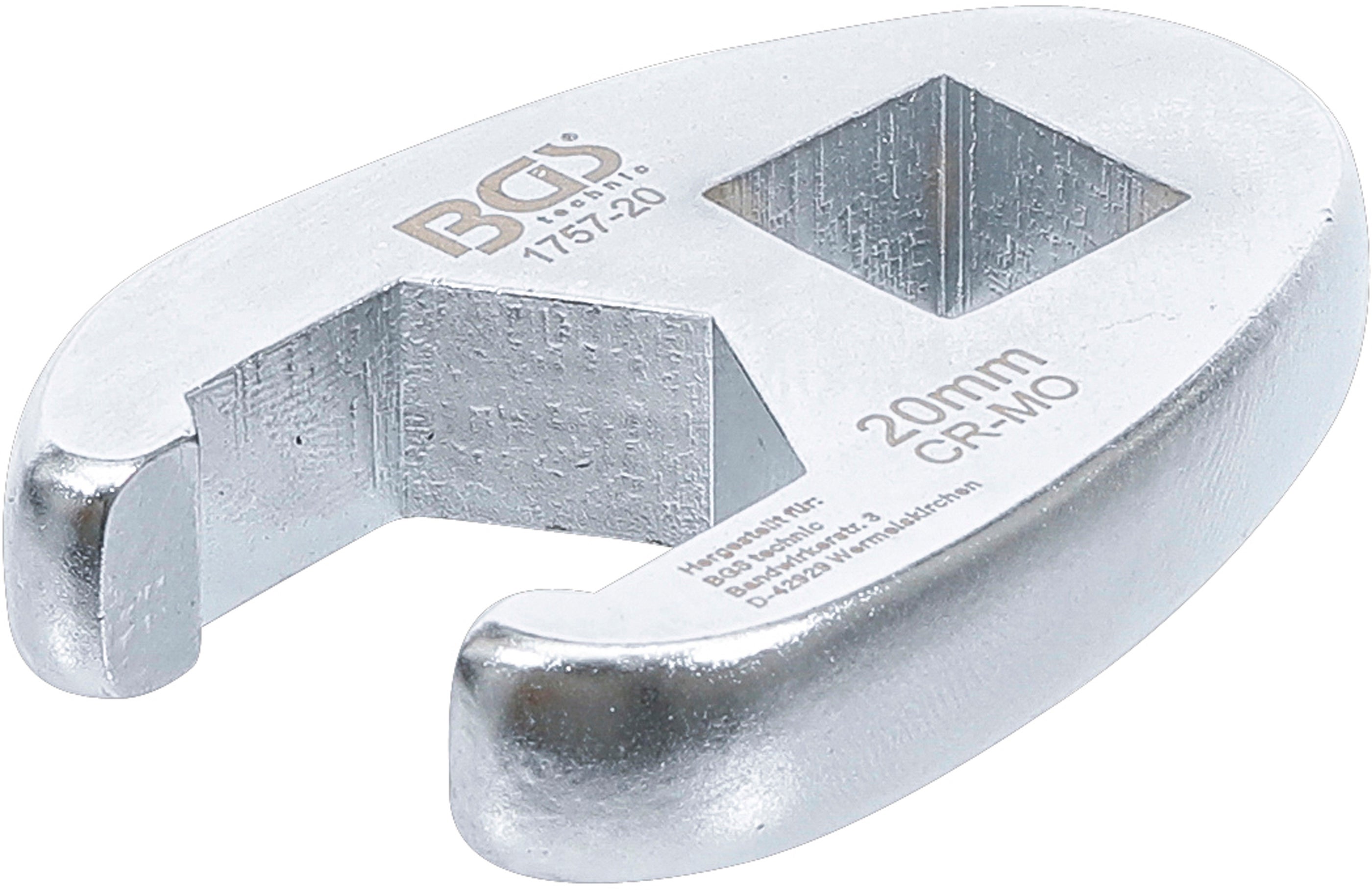 BGS Klucz do nakrętek z pazurami Napęd czworokątny wewnętrzny 12,5 mm (1/2") SW 20 mm - 1757-20