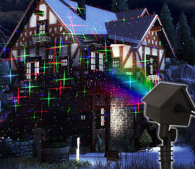 Projecteur Laser Exterieur Nol Effet De Motifs Toils RVB Tanche EU 220V - Maison