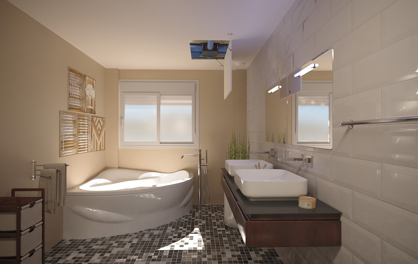 Kit VMC simple flux hygroréglable - Hygrocosy BC Flex + - 412278 ATLANTIC - 412278 Kit avec centrale VMC 6 sanitaires + 3 bouches d'extraction à - 4