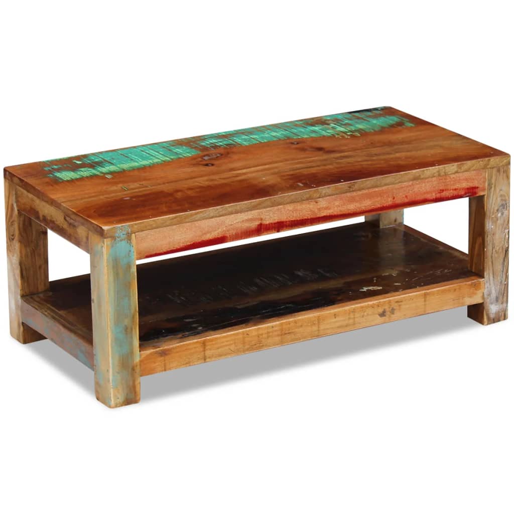 Stolik kawowy, lite drewno odzyskane, 90x45x35 cm vidaXL