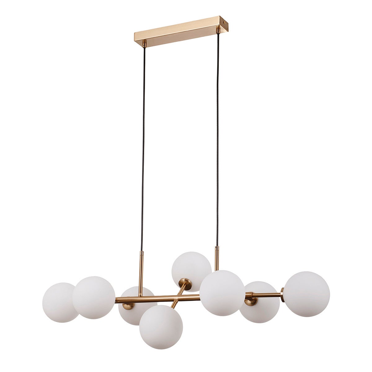 Lampa wisząca Mirellio mosiężna miodowo-biała LED 5W wym: 150 x 82 x 31,5 cm szkło Italux