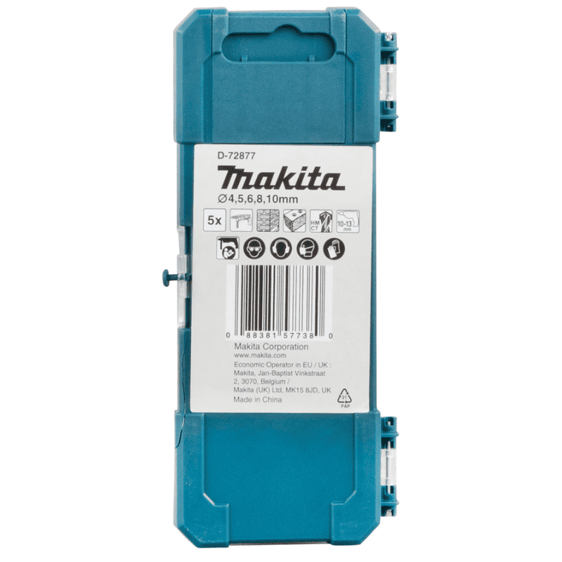 Wiertła do kamienia Makita D-72877 5 sztuk 4-10 mm powłoka węglikowa