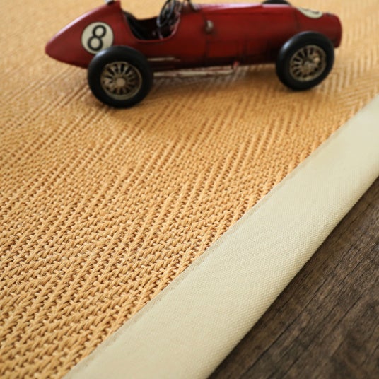 Tapis en sisal naturel - Veracruz chevron - Miel et écru - 80 x 150 cm - 4