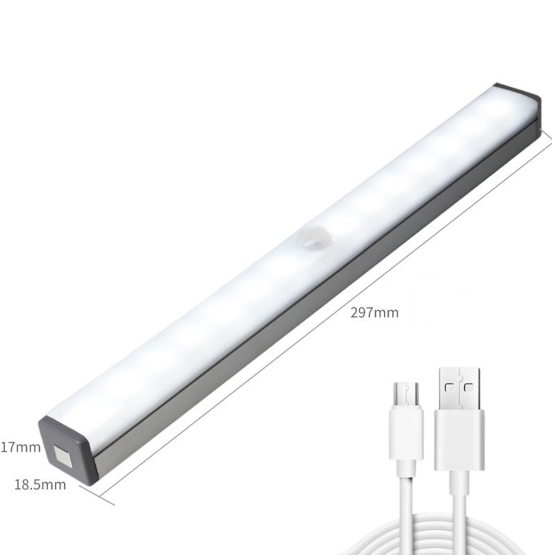 Sensore di movimento per luce notturna a LED 360 ° rotazione USB ricaricabile corpo umano per la casa lampada da parete comodino armadio corridoio