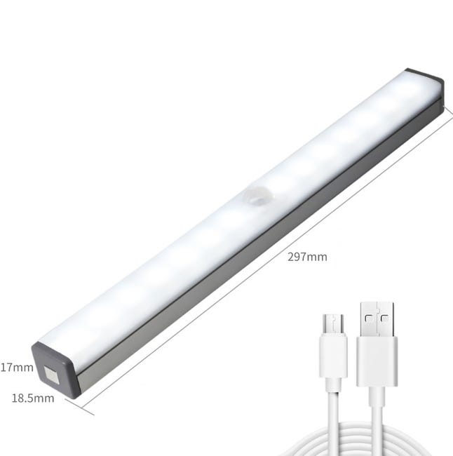 Sensore di movimento per luce notturna a LED 360 ° rotazione USB ricaricabile corpo umano per la casa lampada da parete comodino armadio corridoio Sensore di movimento per luce notturna a LED 360 ° rotazione USB ricaricabile corpo umano per la casa lampada da parete comodino armadio corridoio