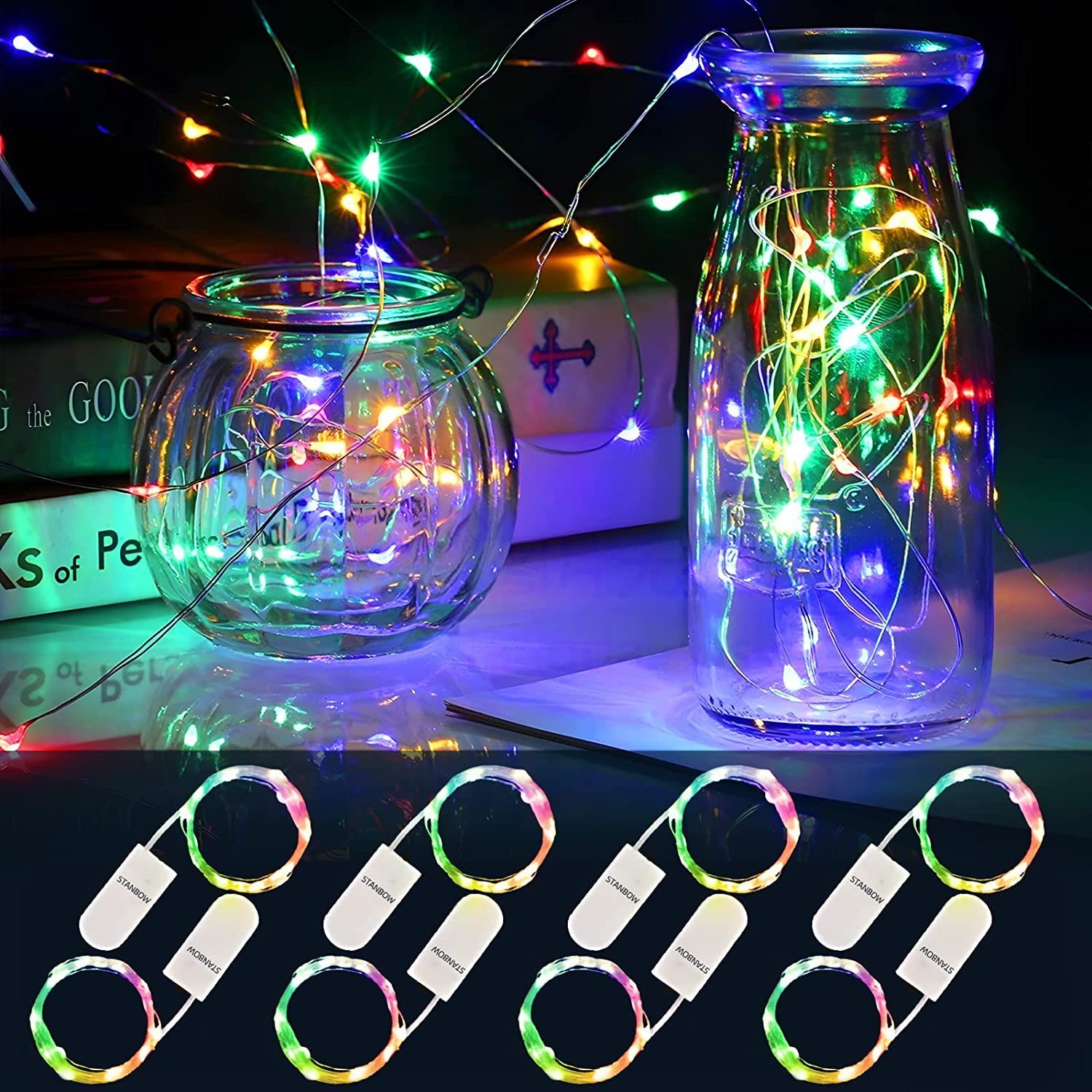 Catena Luminosa LED ALEGRE A Fungo, 2 Metri, 20 LED, Luce Bianca Calda, Batteria, Per Decorazioni Giardino Matrimonio - 2