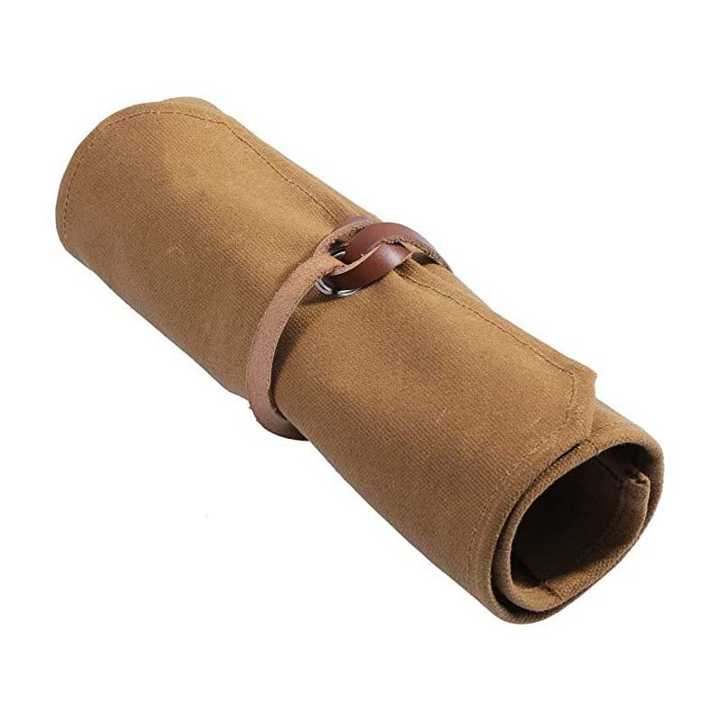 Bolsa de lona encerada com 10 bolsos para ferramentas manuais, chave de fenda, bolsa de zenamento - 4
